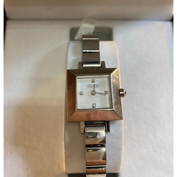 Coach Accessories - Coach Watch Square Face Ladies Watch Stainless Steel Band and Bezel